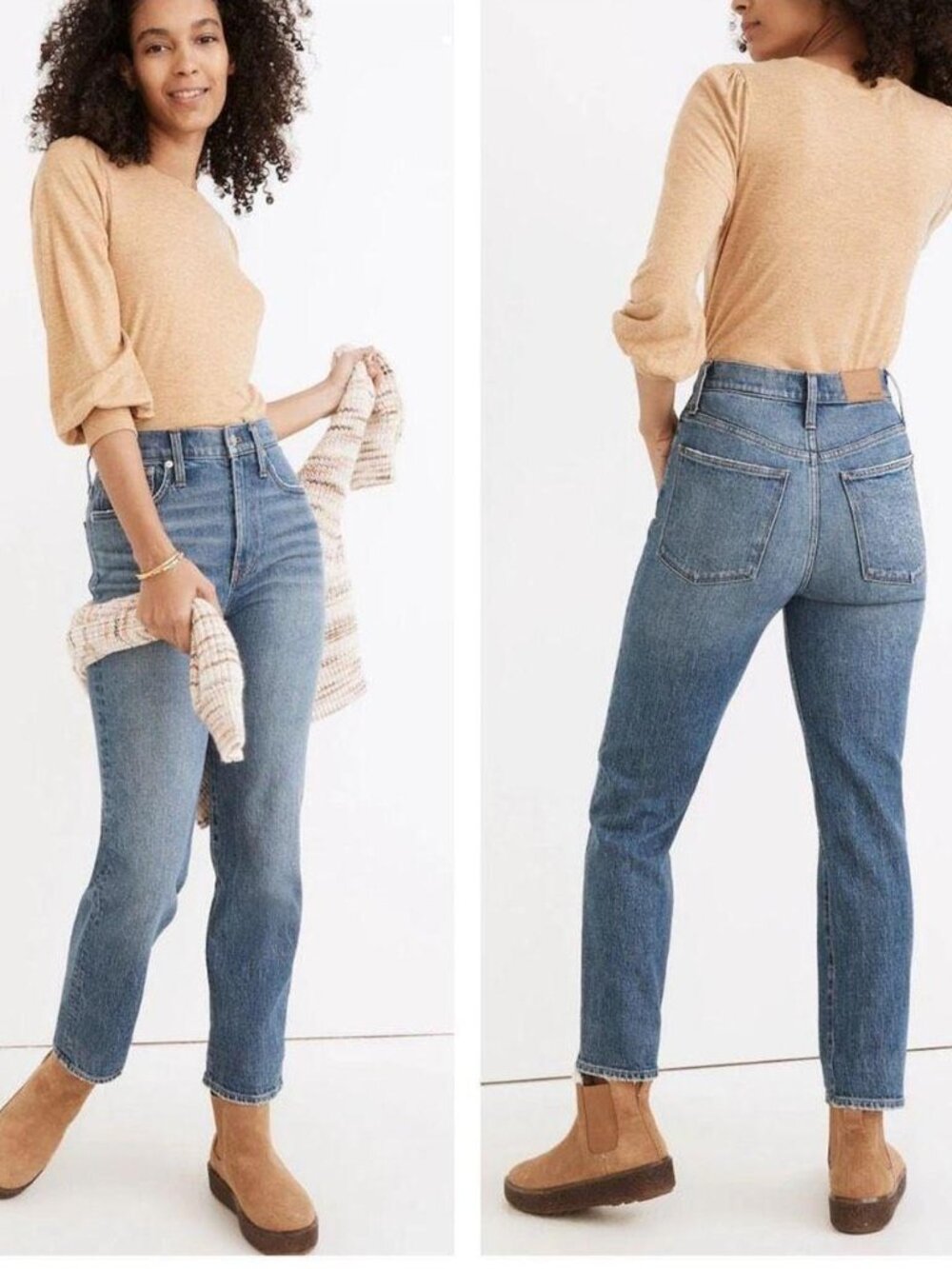 Madewell High-Rise Perfect Vintage Straight Jeans - Medium Wash Blue - 24 Tall